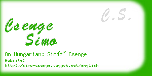 csenge simo business card